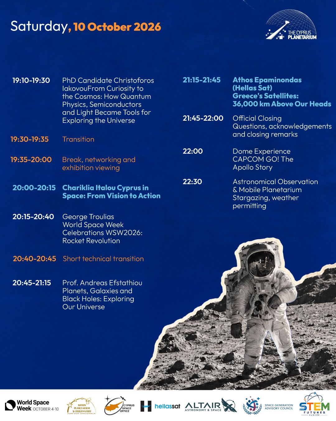 World Space Week 2026 – Cyprus Official Closing Event — official poster 2 of 2