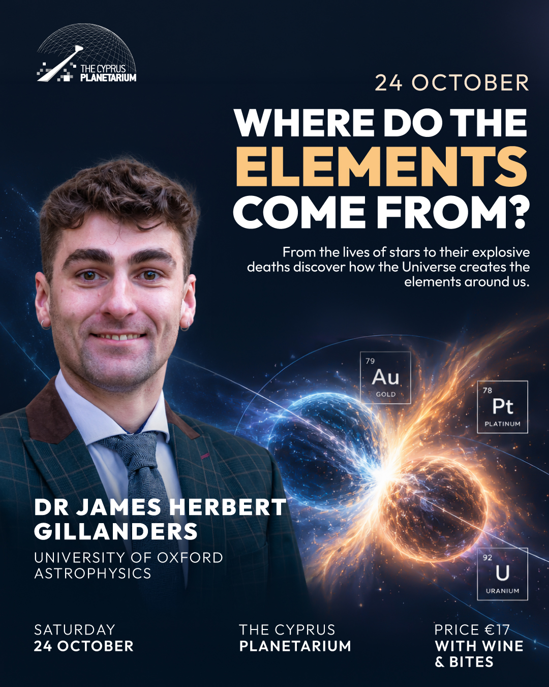 Where do the elements come from? — Dr James Gillanders — official cover poster