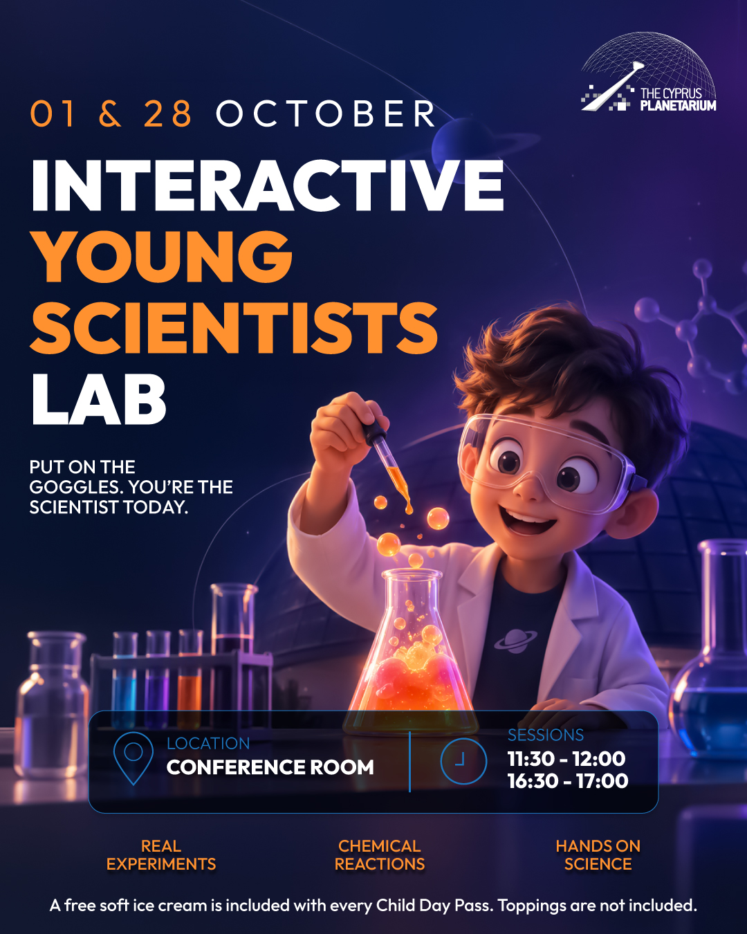 Interactive Young Scientists Lab & Glow Lab — official cover poster