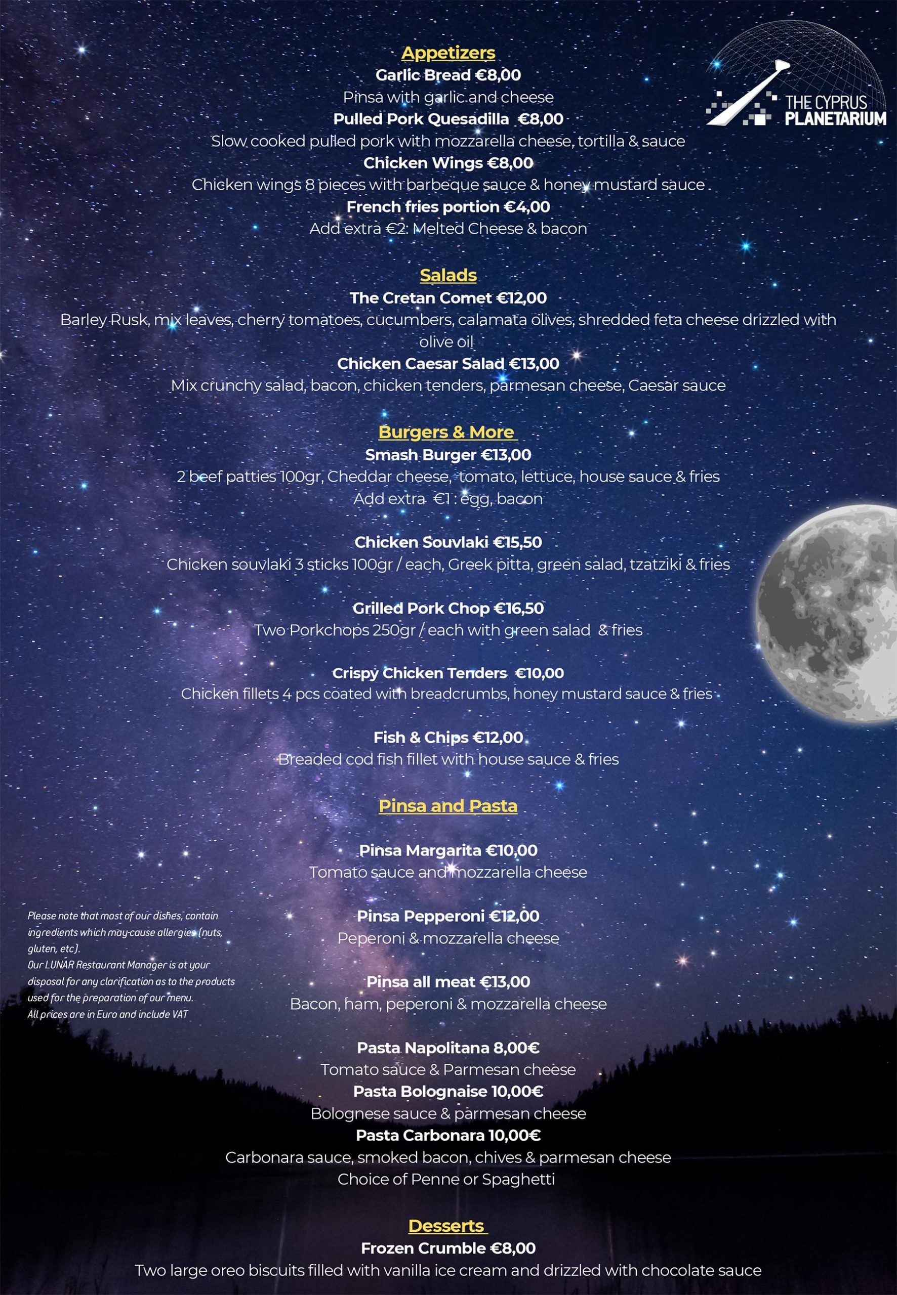 lunar menu